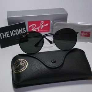Ray Ban Round Black Sunglasses RB3447